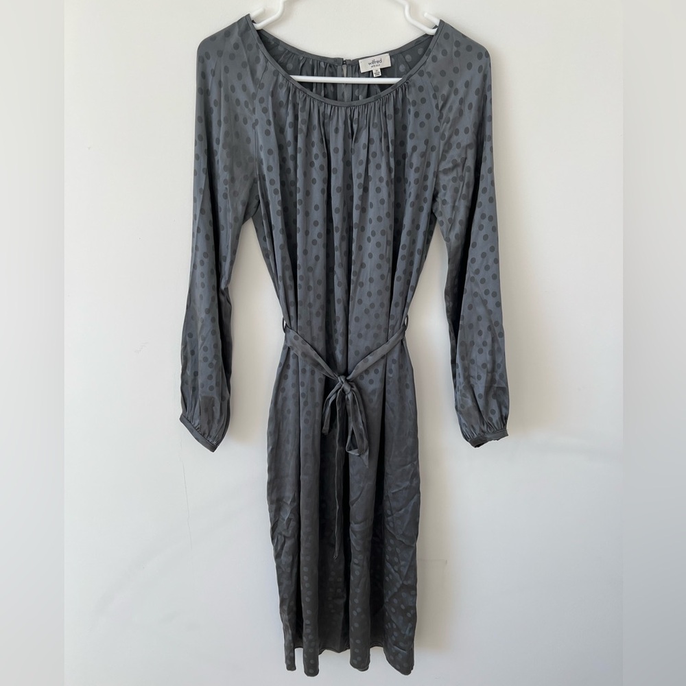 Wilfred Silk Polka dot Midi Dress